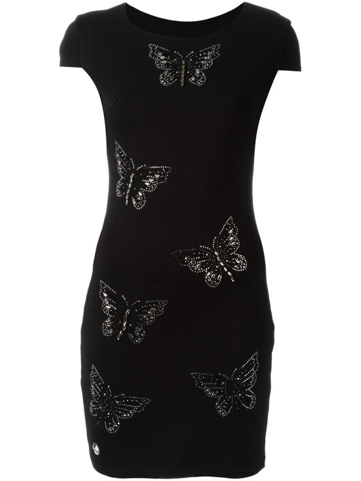 Philipp Plein Alien Dress, Women's, Size: M, Black, Viscose/polyester/spandex/elastane
