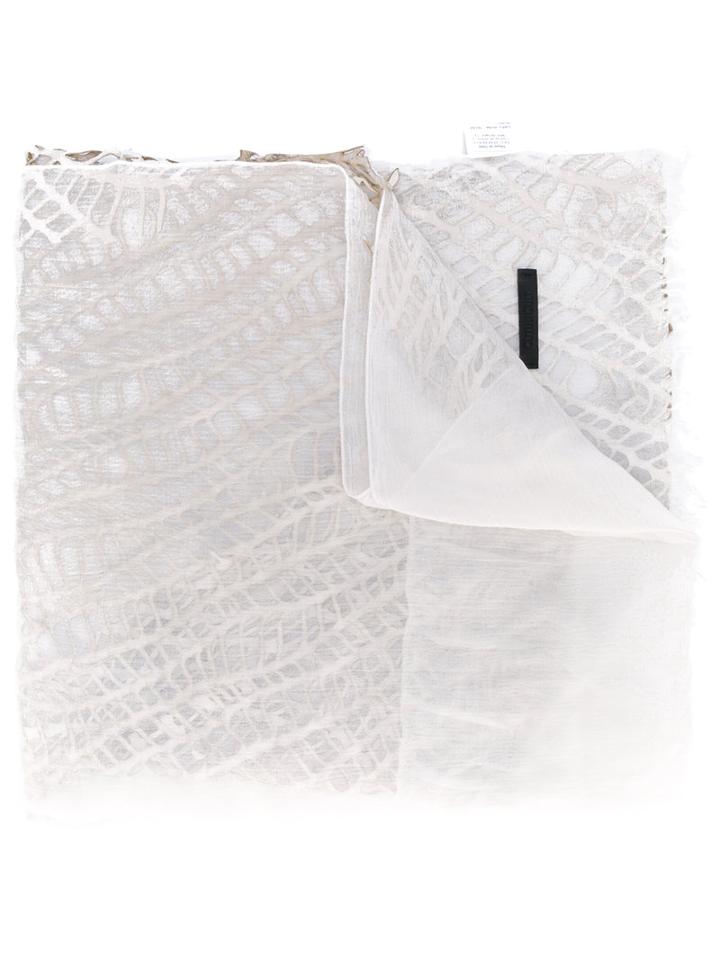 Cutuli Cult - Embroidered Scarf - Women - Leather/modal - One Size, Nude/neutrals, Leather/modal
