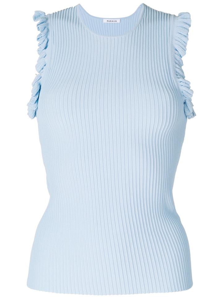 P.a.r.o.s.h. Ribbed Tank Top - Blue