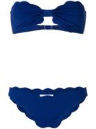 Marysia Scalloped Bikini Set - Blue