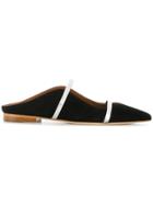 Malone Souliers Contrast Strap Mules - Black