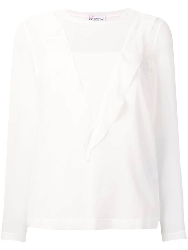 Red Valentino Ruffle-trimmed Blouse - White