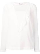 Red Valentino Ruffle-trimmed Blouse - White