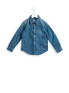 Armani Junior Logo Embellished Denim Shirt