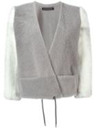 Inès & Maréchal 'vibration' Jacket, Women's, Size: 40, Grey, Lamb Skin/lamb Fur