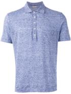 Massimo Alba Button Up Polo Shirt, Men's, Size: Medium, Blue, Linen/flax