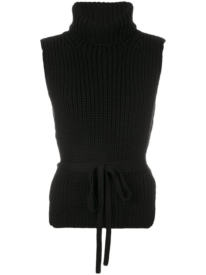 Philosophy Di Lorenzo Serafini Roll Neck Sleeveless Pullover - Black
