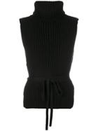 Philosophy Di Lorenzo Serafini Roll Neck Sleeveless Pullover - Black