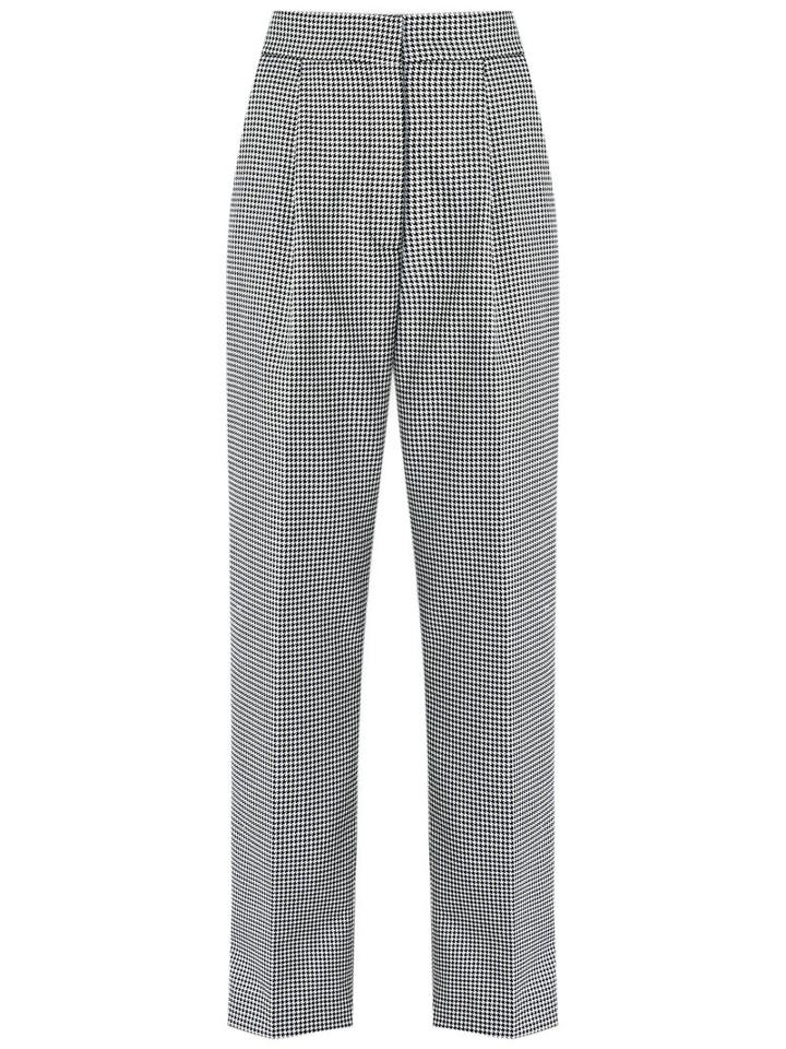 Reinaldo Lourenço - Pied De Poule Trousers - Women - Polyester - 44, Black, Polyester