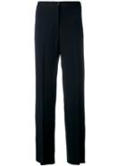 Alberto Biani Wide Leg Trousers, Women's, Size: 44, Blue, Polyester/triacetate
