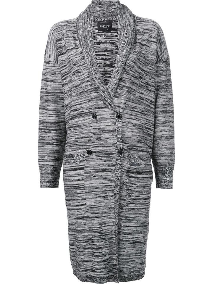 Obey Double Breasted Cardigan, Women's, Size: Xs, Black, Acrylic/wool