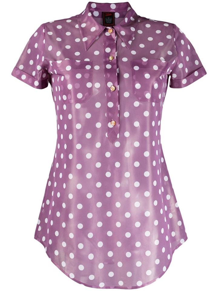 Jean Paul Gaultier Pre-owned 1997 Polka Dot Shirt - Purple