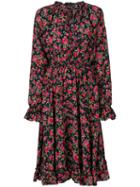 Dolce & Gabbana - Floral Print Dress - Women - Silk - 44, Black, Silk