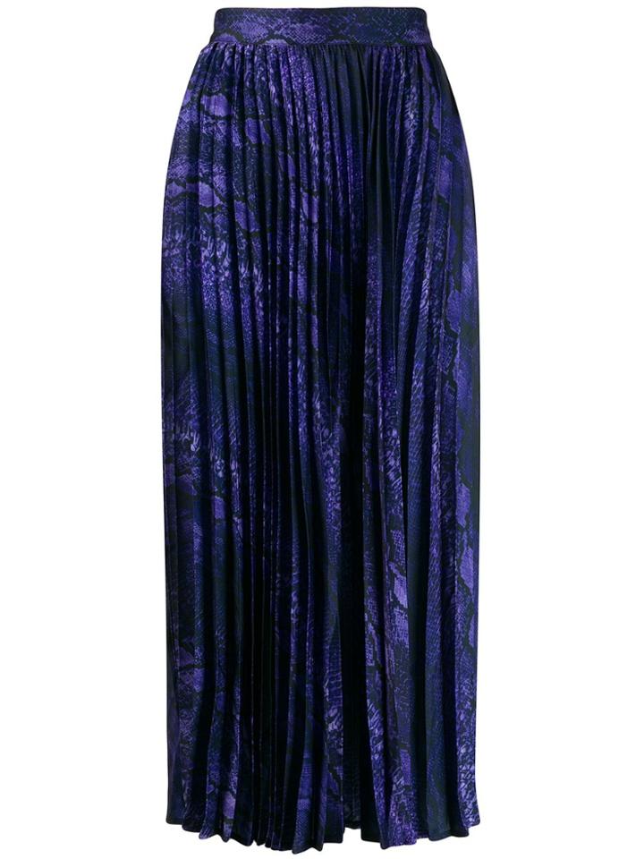 Andamane Pleated Midi Skirt - Purple