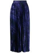 Andamane Pleated Midi Skirt - Purple