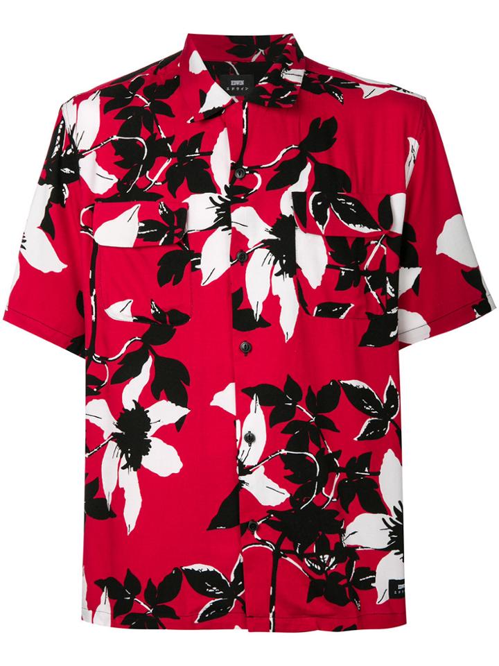 Edwin Floral Print Shirt - Red