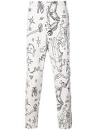 The Elder Statesman Printed Track Pants - White