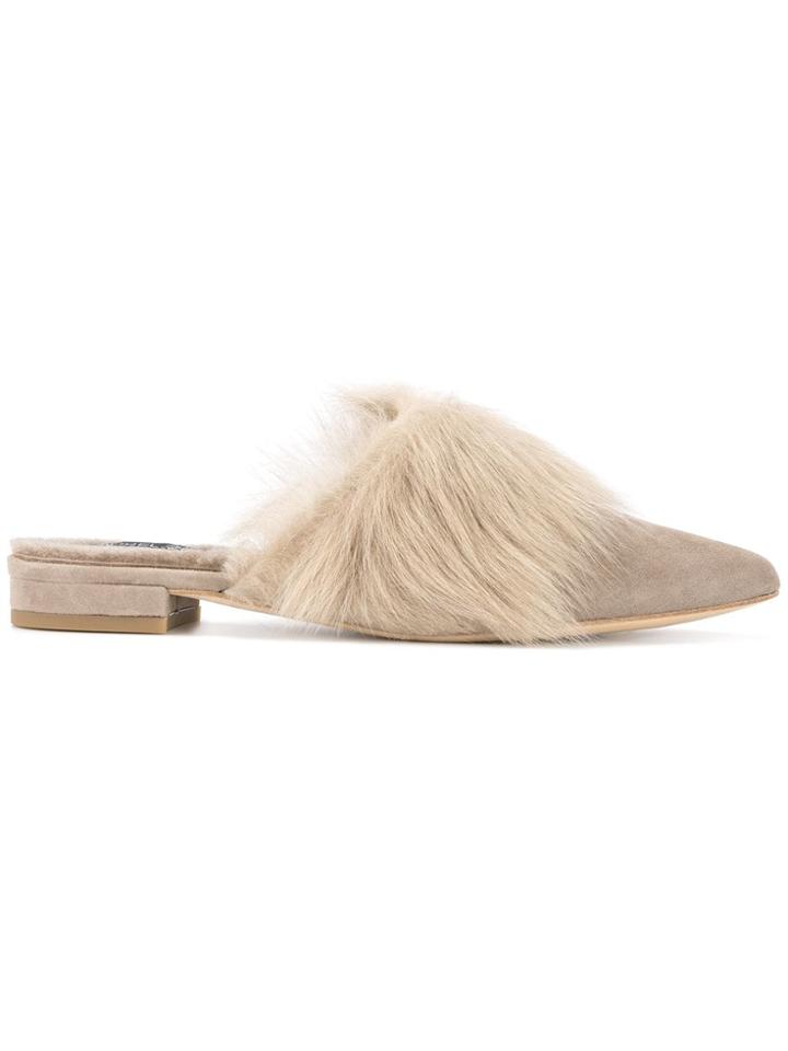 Rachel Zoe Brystol Sueded Mules - Grey