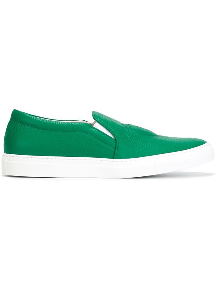 Joshua Sanders Basketball Motif Slip On Sneakers