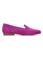 Blue Bird Shoes Perforated Suede Loafers - Pink