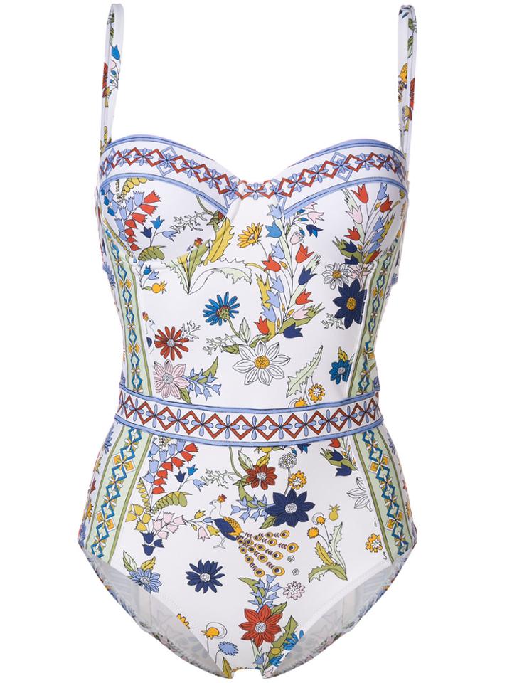 Tory Burch Meadow Folly One-piece Swimsuit - White