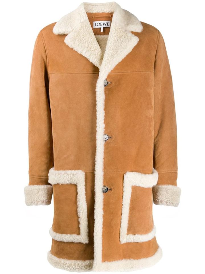 Loewe Shearling Overcoat - Brown