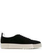 Giorgio Armani Textured Colour Block Sneakers - Black