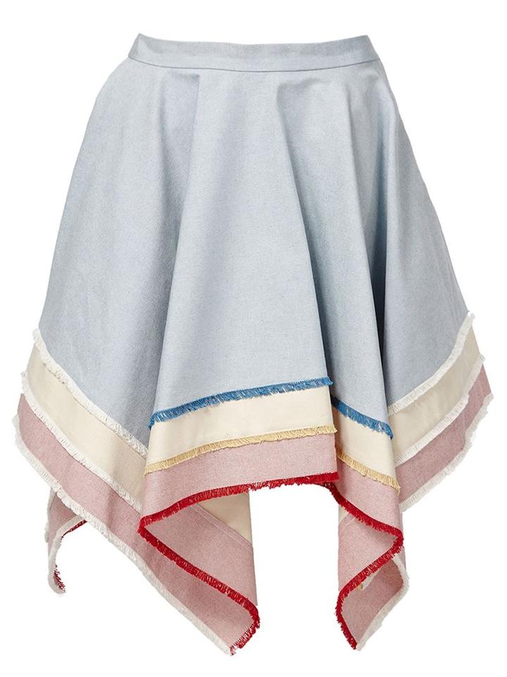 Thom Browne Frayed Handkerchief Skirt
