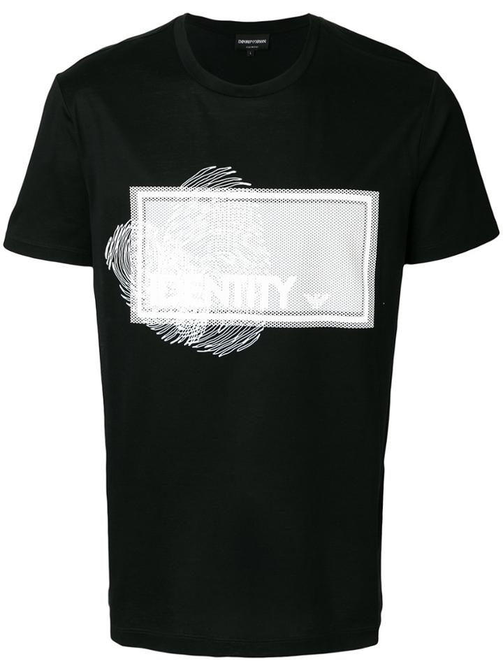 Emporio Armani Mesh Print T-shirt - Black