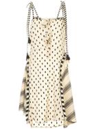 Dodo Bar Or Polka-dot Midi Dress With Knots - Neutrals