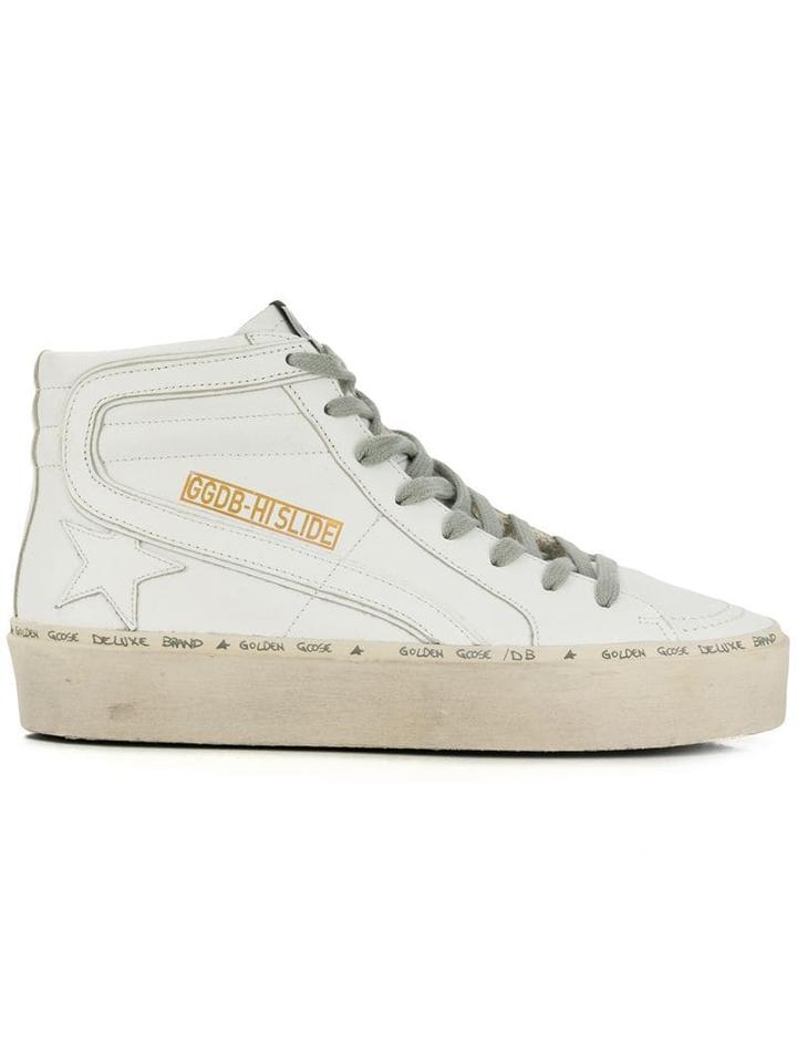 Golden Goose Hi Slide Sneakers - White