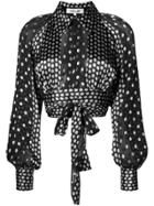 Dvf Diane Von Furstenberg Polka Dot Print Blouse - Black