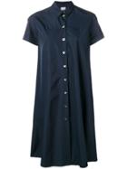Aspesi Oversized Shirt Dress - Blue