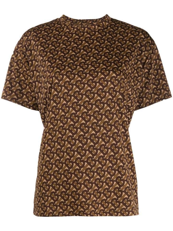 Burberry Monogram Print T-shirt - Brown