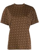 Burberry Monogram Print T-shirt - Brown
