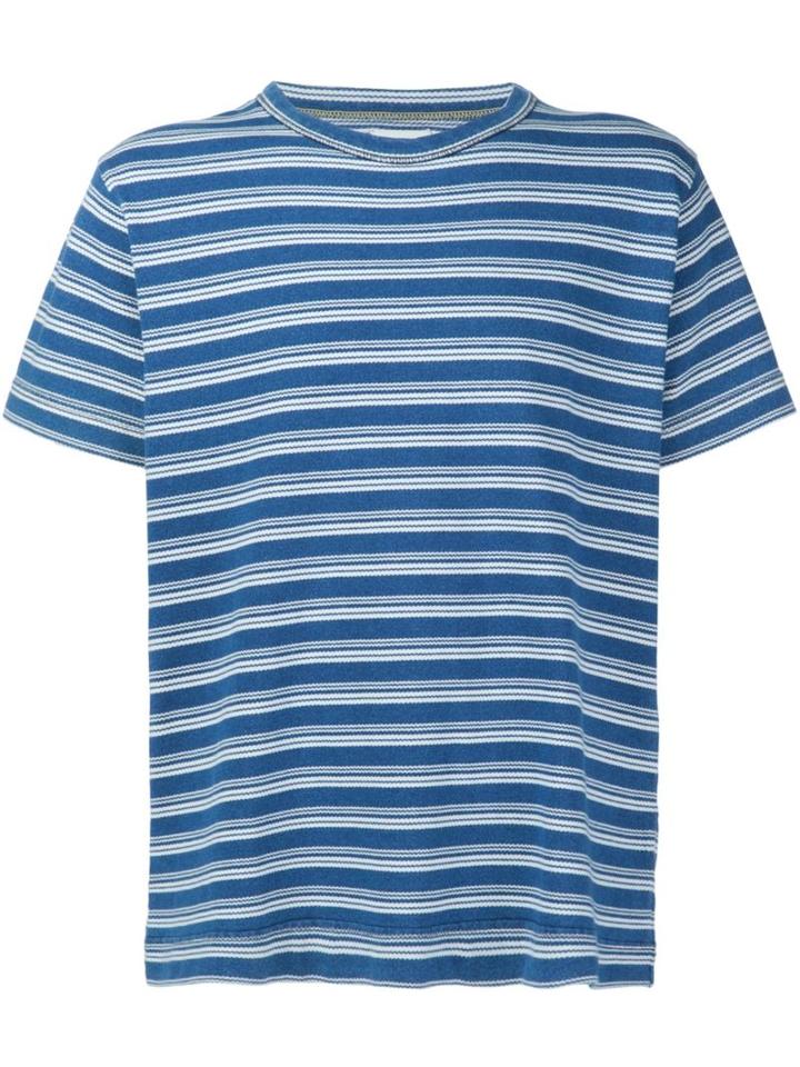 321 Loose Fit Striped T-shirt, Men's, Size: Xl, Blue, Cotton