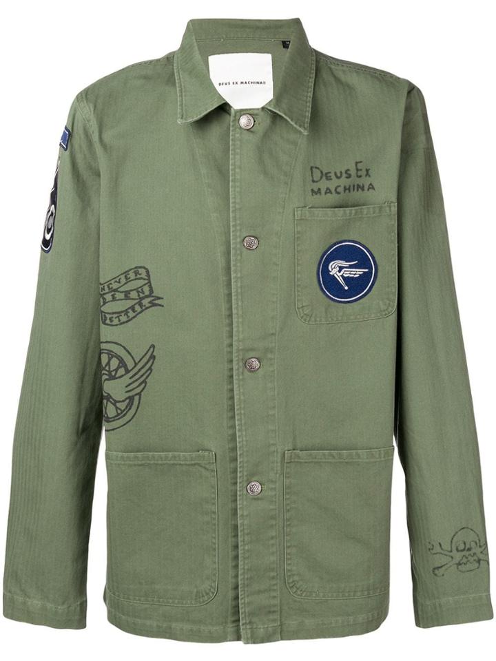 Deus Ex Machina Logo Patch Shirt Jacket - Green