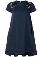 Sacai Drawstring Shoulder Dress - Blue