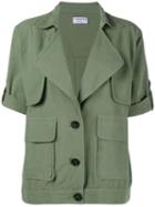 Frame Denim Cotton Jacket With Oversized Pockets, Women's, Size: Xs, Green, Cotton