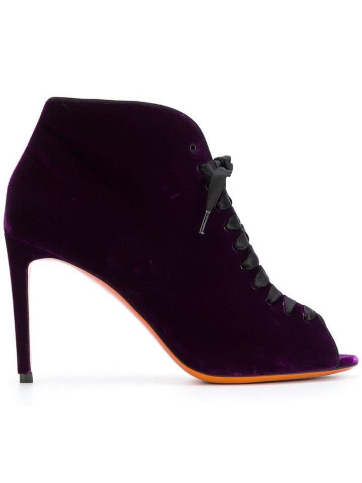 Santoni Lace-up Ankle Boots - Pink