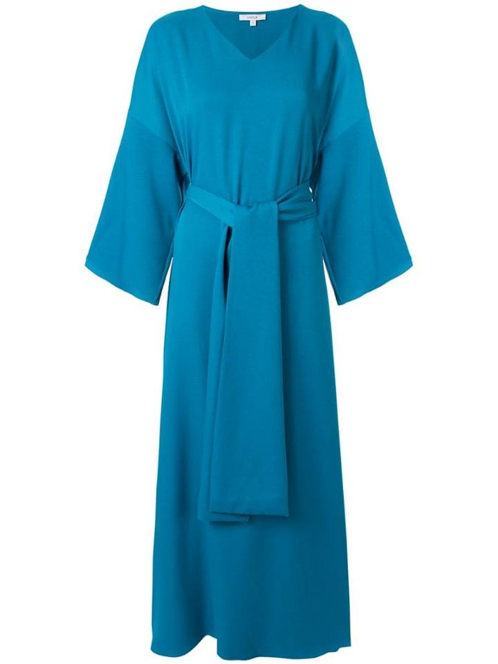 Layeur Wide Sleeve Maxi Dress - Blue
