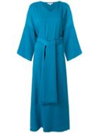 Layeur Wide Sleeve Maxi Dress - Blue
