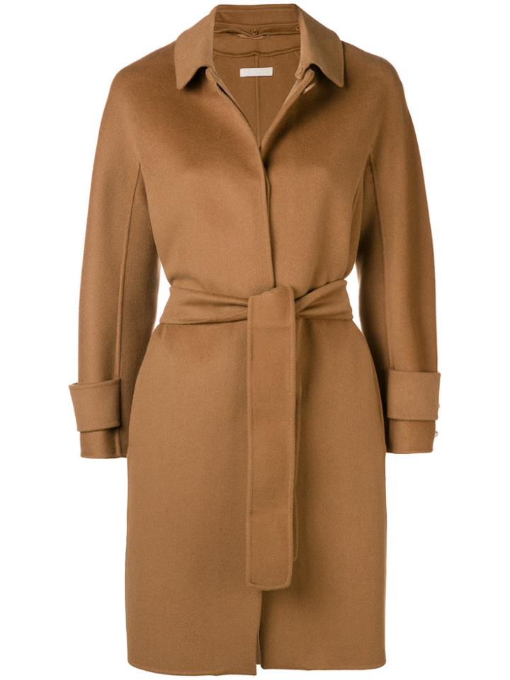 's Max Mara Belted Peacoat - Brown