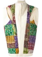 Aodress Embroidered Gilet, Women's, White, Silk/wool
