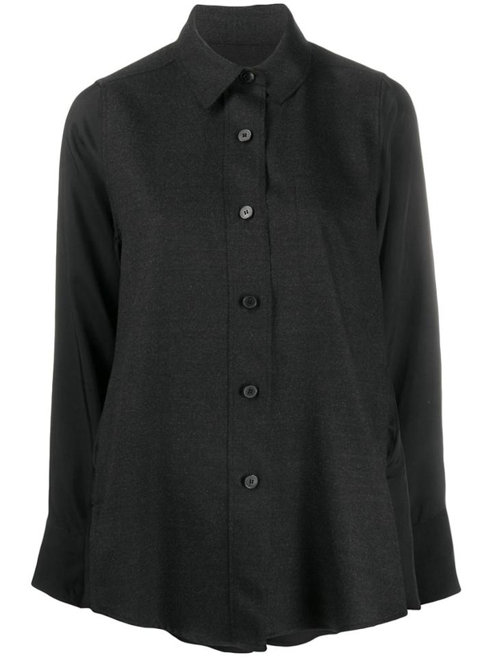 Alberto Biani Contrast Sleeve Shirt - Grey