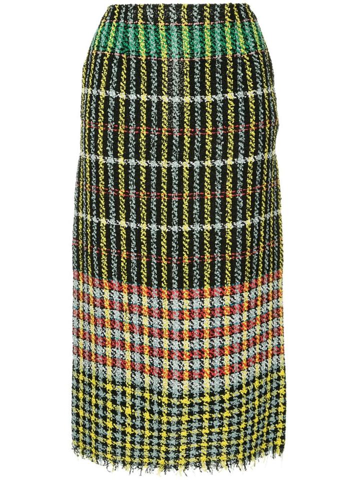 Ports 1961 Checked Tweed Skirt - Black