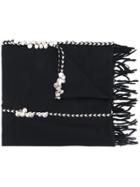 Saint Laurent Coin Embellished Scarf - Black