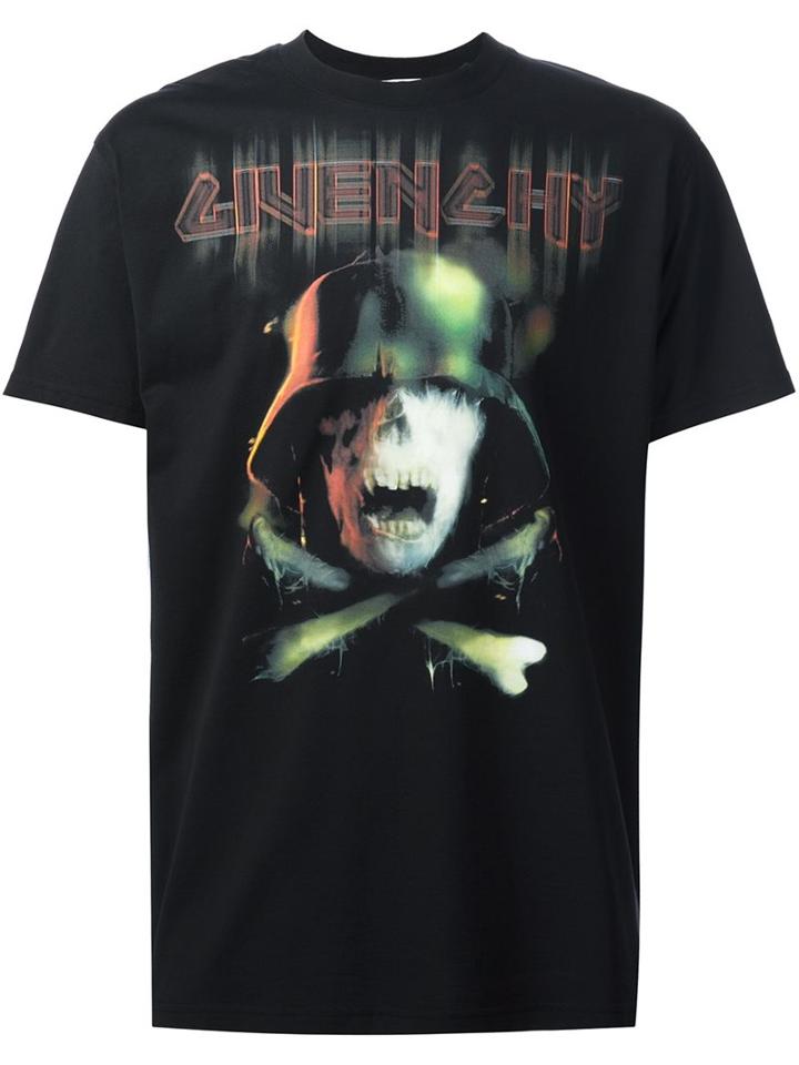 Givenchy Skull And Crossbones Print T-shirt, Men's, Size: Small, Black, Cotton