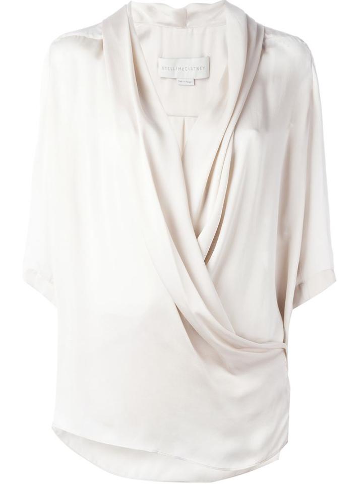 Stella Mccartney Draped Top, Women's, Size: 40, Nude/neutrals, Silk