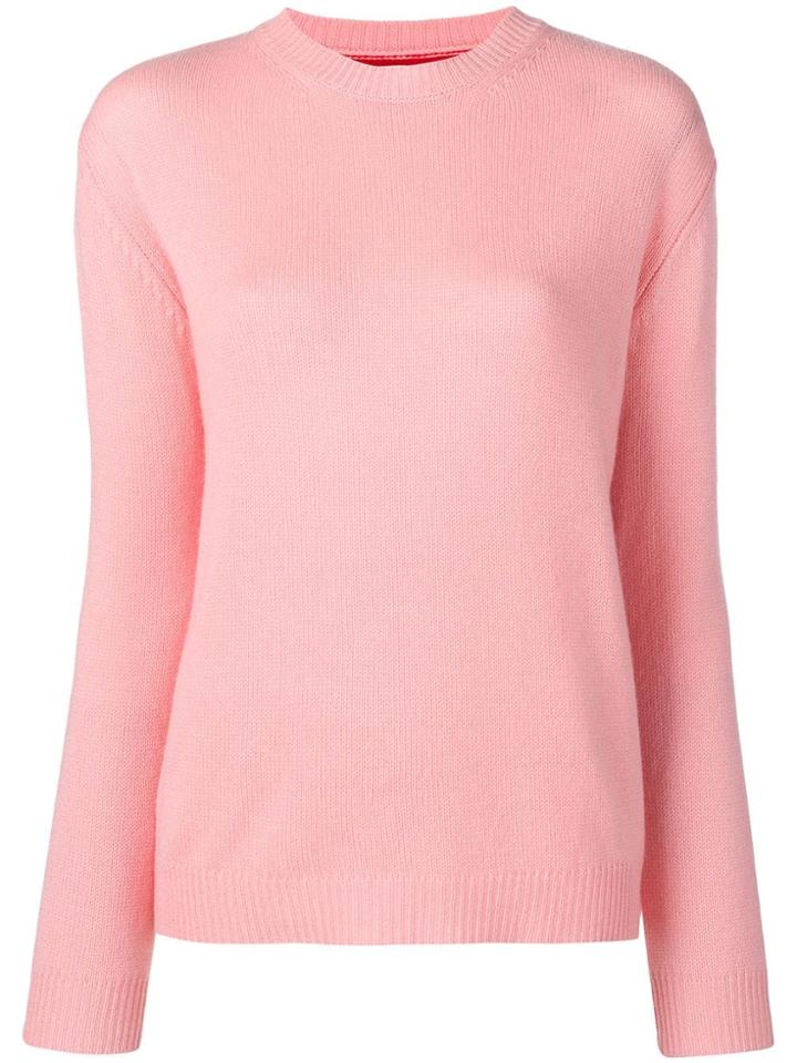 Chinti & Parker Contrasting Panel Knitted Jumper - Red